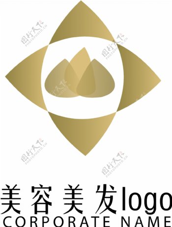金色美容美发logo