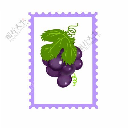 葡萄邮票装饰