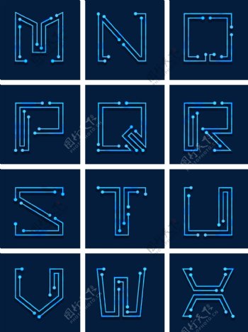 科技造型字母设计