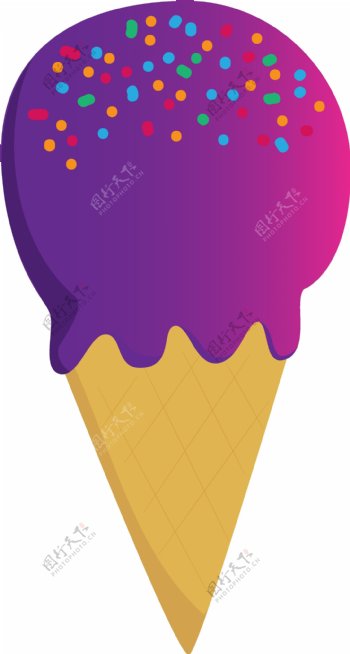 紫色美味蛋筒