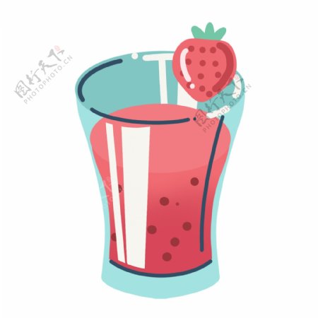 夏季饮料草莓汁