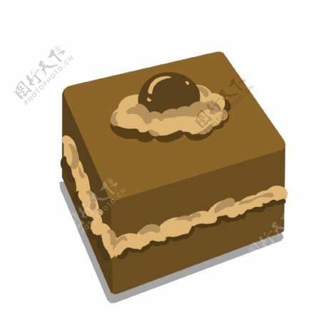 美食蛋糕棕色免抠