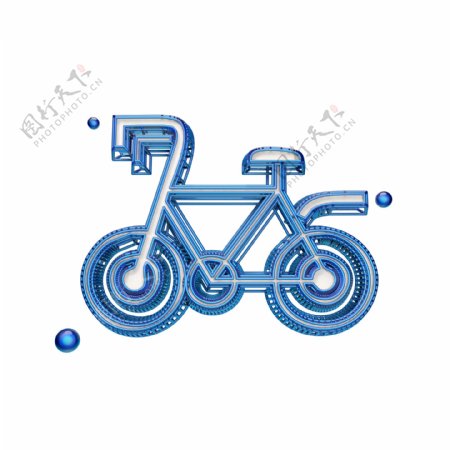 立体自行车图标