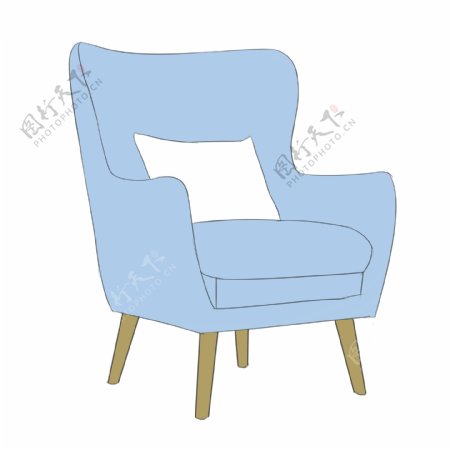 蓝色沙发椅子