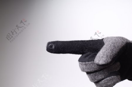 韩版男士绒手套冬季触屏手套3