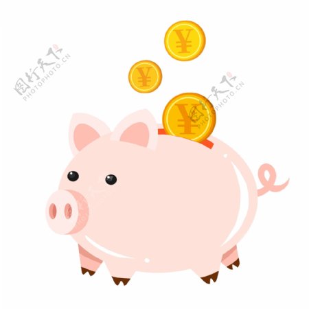粉色可爱小猪存钱罐