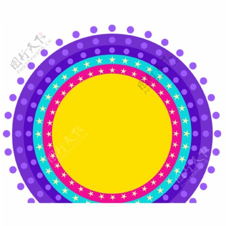 彩色圆环的背景框