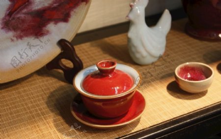 钧窑陶瓷茶杯