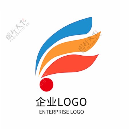 原创创意三色科技企业公司LOGO标志设计