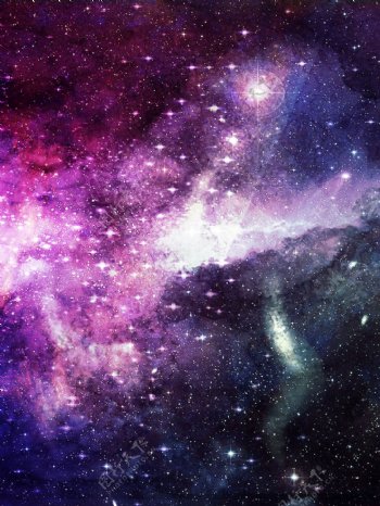 宇宙紫色星星炫酷背景