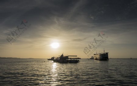 泰国芭提雅海边日落