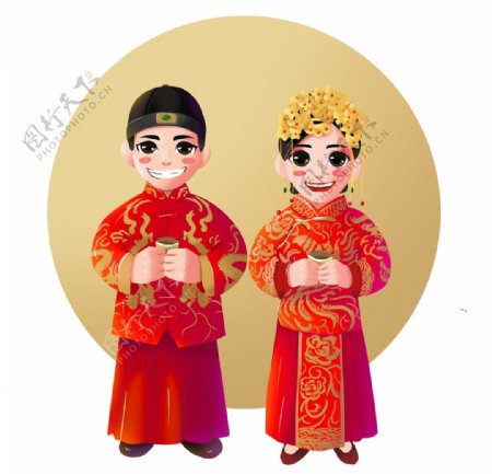 中式传统婚礼新娘新郎