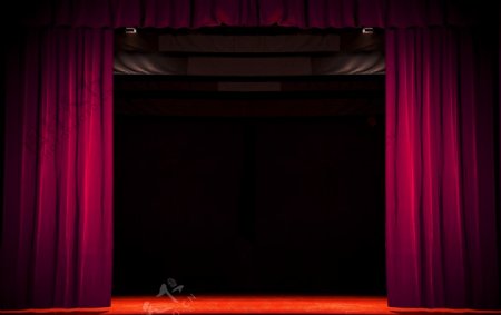 红色舞台背景