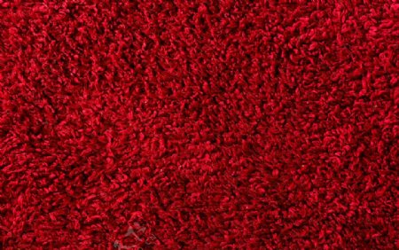 红色毛绒地毯