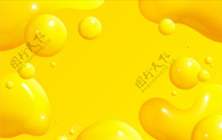 黄色液体抽象背景底纹