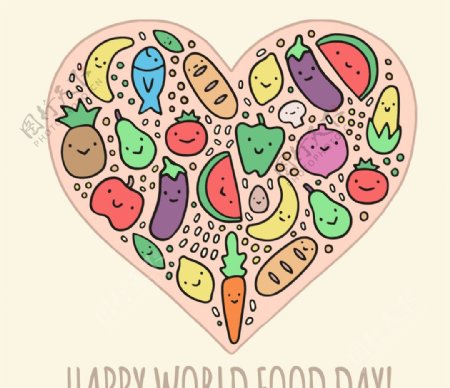 欢乐世界食品日背景