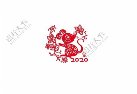 生肖鼠2020剪纸鼠年吉祥