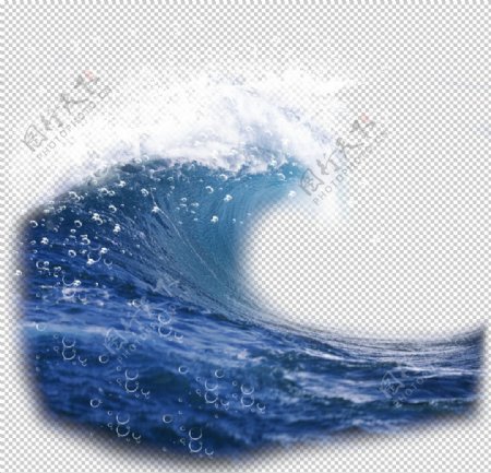 海洋波浪卷素材