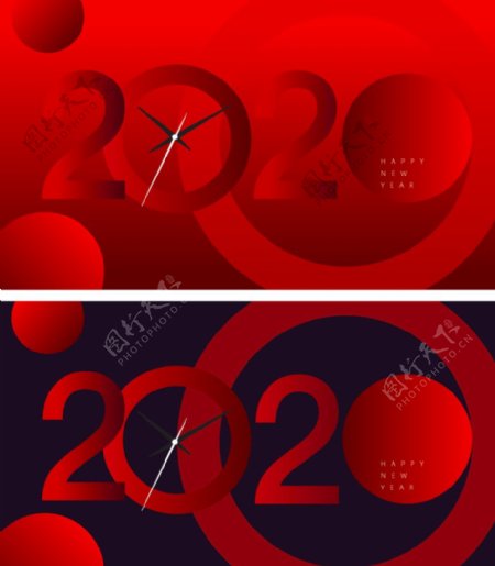 2020红色渐变底
