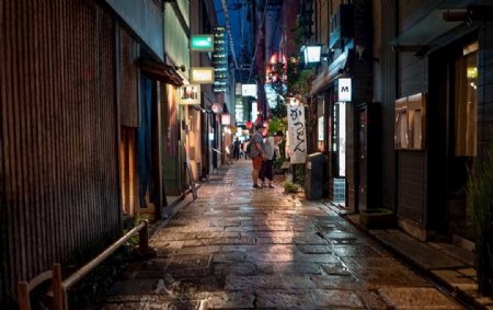 大阪夜景石板街
