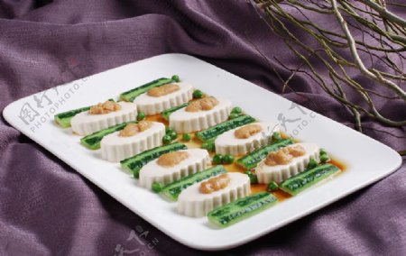 瓜海胆蒸豆腐