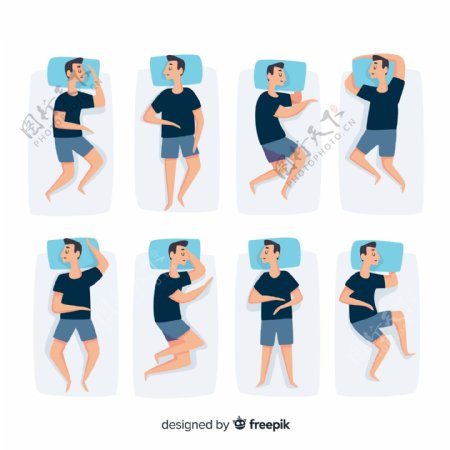 8款创意睡眠男子姿势