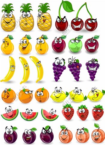 卡通水果表情