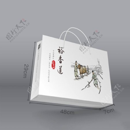 裕香稻礼盒包装袋设计