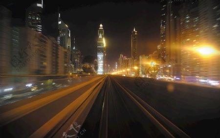 夜速度轨道迪拜交通