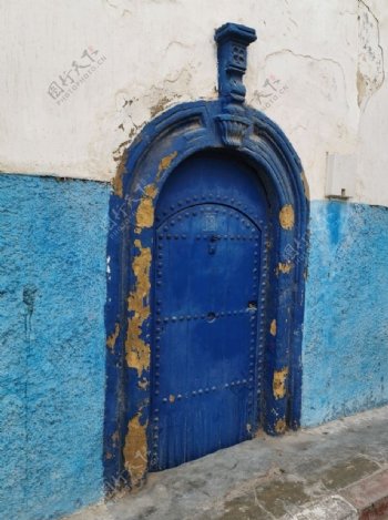 门摩洛哥蓝色古代
