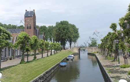 荷兰旅游里程碑里程教堂