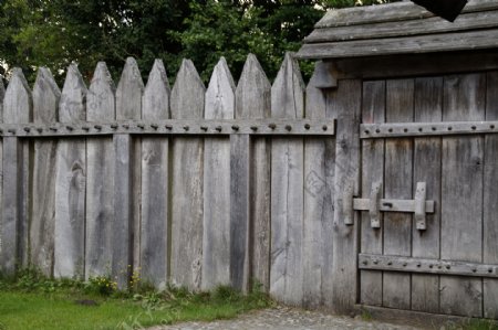 栅栏篱笆木栏围栏围墙