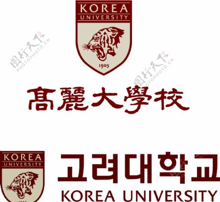 韩国高丽大学校徽矢量图文件
