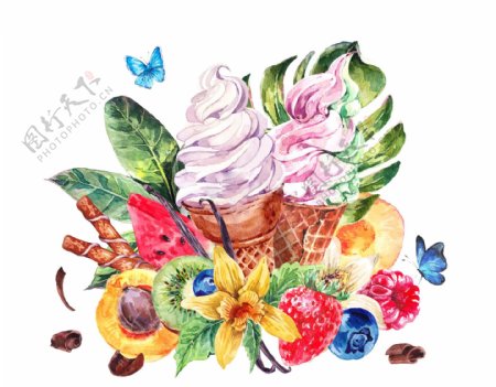 冰淇淋花朵