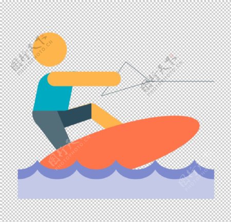 游艇运动标志图形图标装饰素材