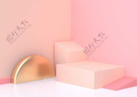 粉色3D背景