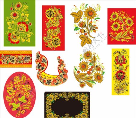 传统图案地毯花纹服饰图案