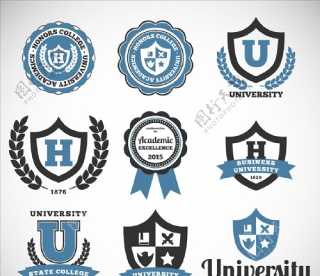 大学和学院徽章
