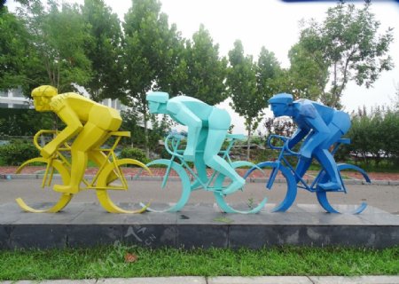 自行车比赛雕塑