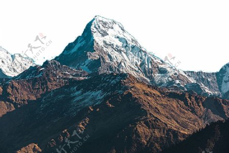 雪山山峰自然生态合成海报素材