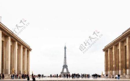 城市建筑法国地标铁塔背景素材