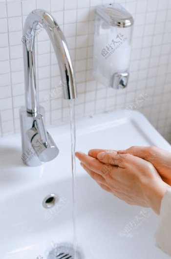 手掌洗护清洗保养背景素材
