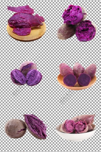 蒸熟的美味紫薯图片
