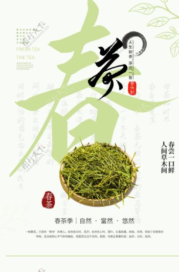 春茶茶叶活动宣传海报素材图片