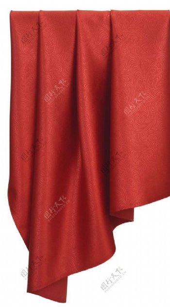 红色窗帘图片