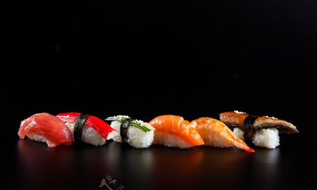 日本寿司美食食材背景海报素材图片