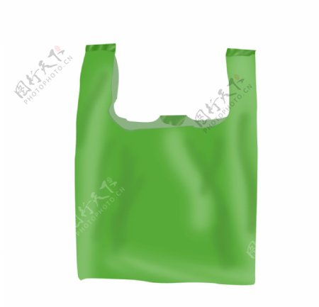 绿色塑料袋子图片