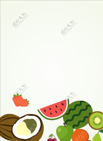 矢量水果背景素材图片