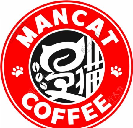 漫猫咖啡logo图片