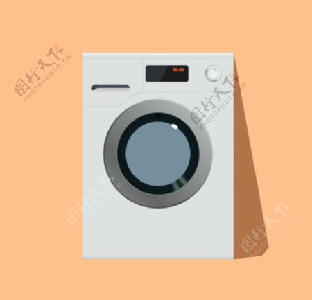 滚筒洗衣机白色图片